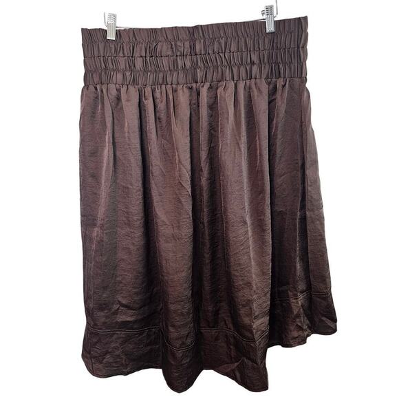 Lane Bryant Satin Y2K Skirt Womens Size 14/16 High Low Pleated Silky Boho Fairy - Picture 3 of 10